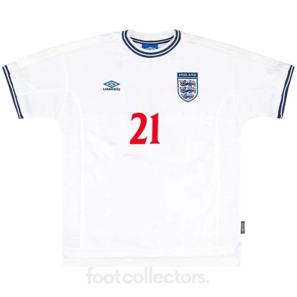 Maillot Retro Vintage Angleterre Domicile 1999 2001 Fowler