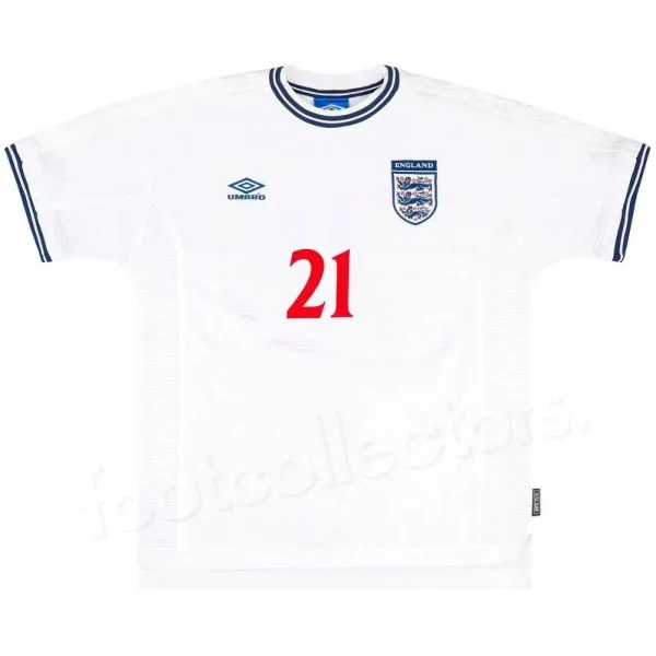 Maillot Retro Vintage Angleterre Domicile 1999 2001 Fowler