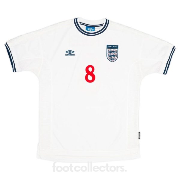 Maillot Retro Vintage Angleterre Domicile 1999 2001 Scholes