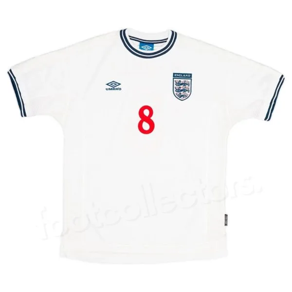 Maillot Retro Vintage Angleterre Domicile 1999 2001 Scholes