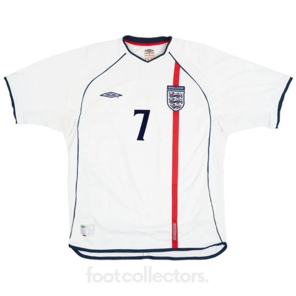 Maillot Retro Vintage Angleterre Domicile 2001 2003 Beckham