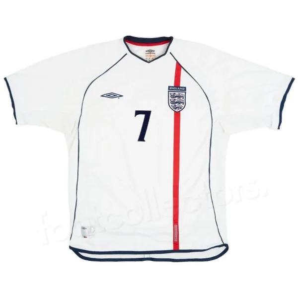 Maillot Retro Vintage Angleterre Domicile 2001 2003 Beckham