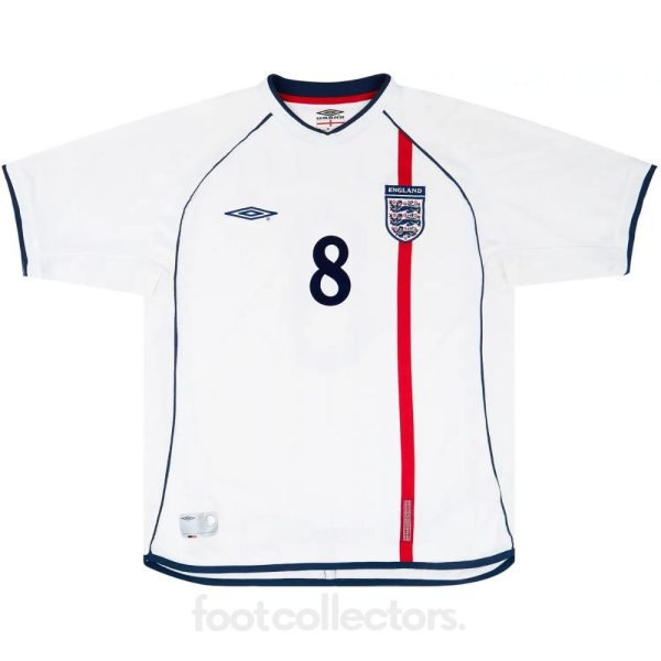 Maillot Retro Vintage Angleterre Domicile 2001 2003 Scholes