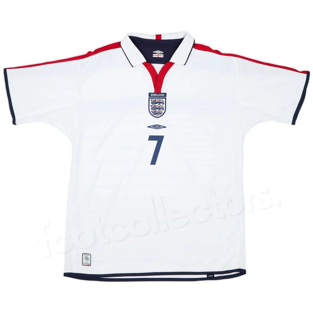 Maillot Retro Vintage Angleterre Domicile 2003 2005 Beckham