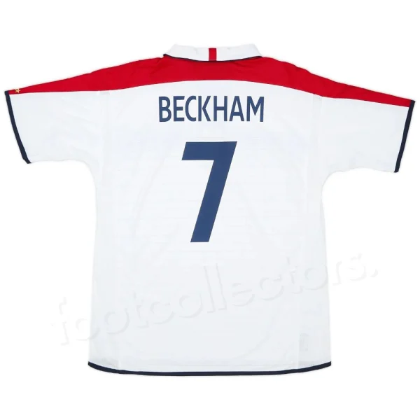 Maillot Retro Vintage Angleterre Domicile 2003 2005 Beckham