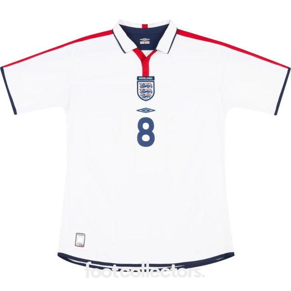 Maillot Retro Vintage Angleterre Domicile 2003 2005 Scholes