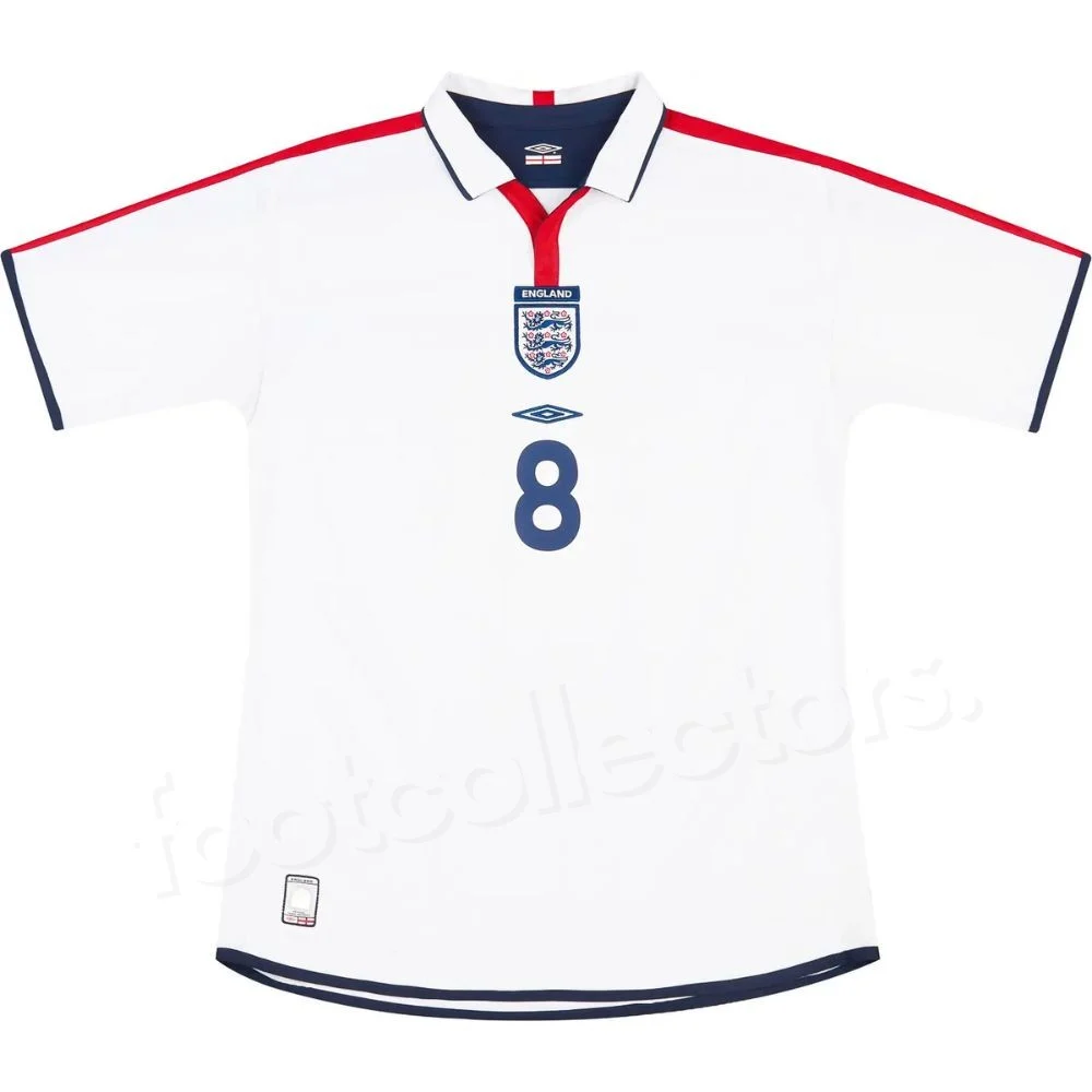 Maillot Retro Vintage Angleterre Domicile 2003 2005 Scholes