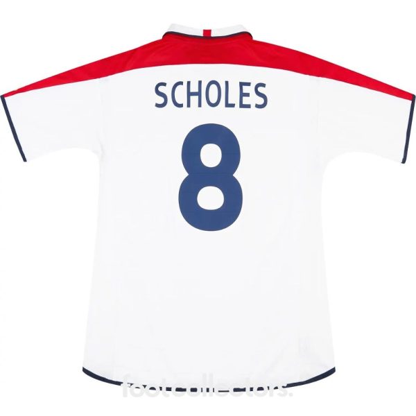 Maillot Retro Vintage Angleterre Domicile 2003 2005 Scholes