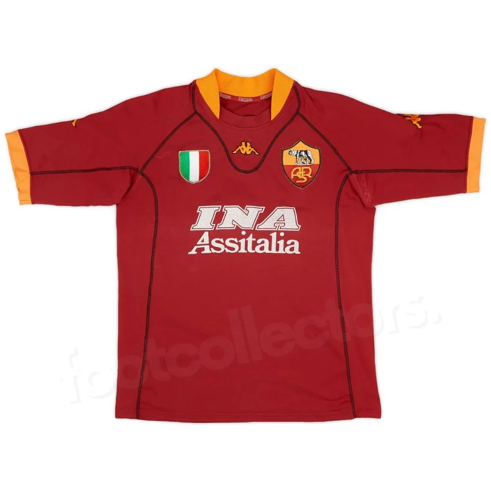 Maillot Retro Vintage AS Roma Domicile 2000 -2001 Candela