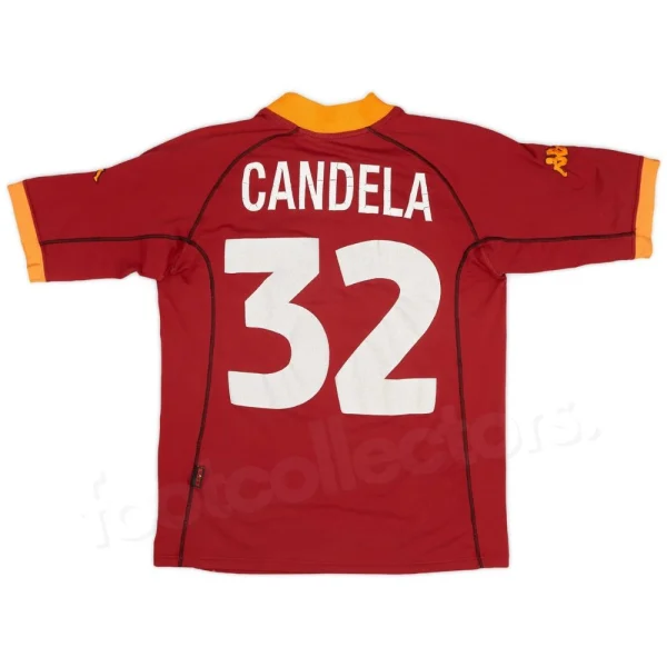 Maillot Retro Vintage AS Roma Domicile 2000 2001 Candela