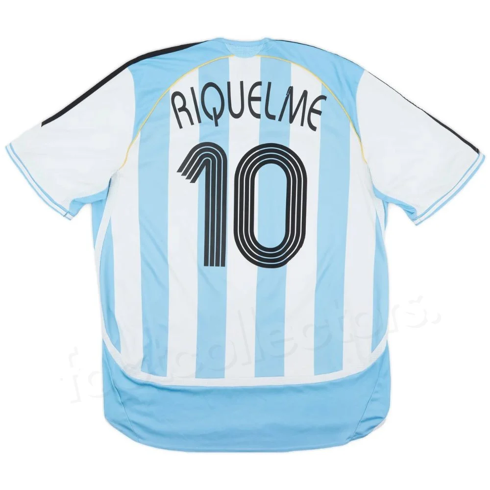 Retro Vintage Argentina Home Jersey 2005 2007 Riquelme