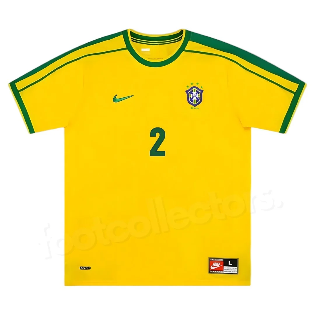 Maillot Retro Vintage Brésil 1998 Cafu
