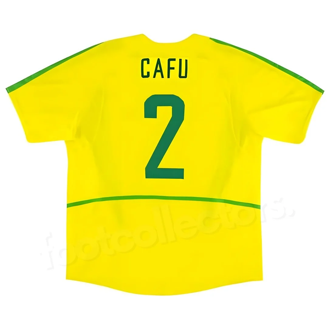 Maillot Retro Vintage Brésil Domicile 2002 Cafu
