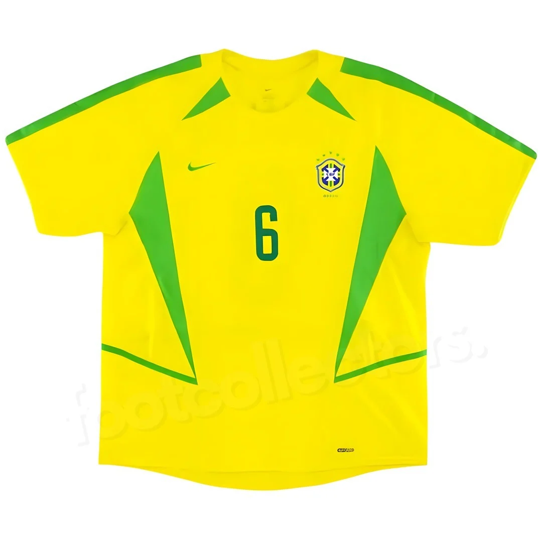 Maillot Retro Vintage Brésil Domicile 2002 Carlos