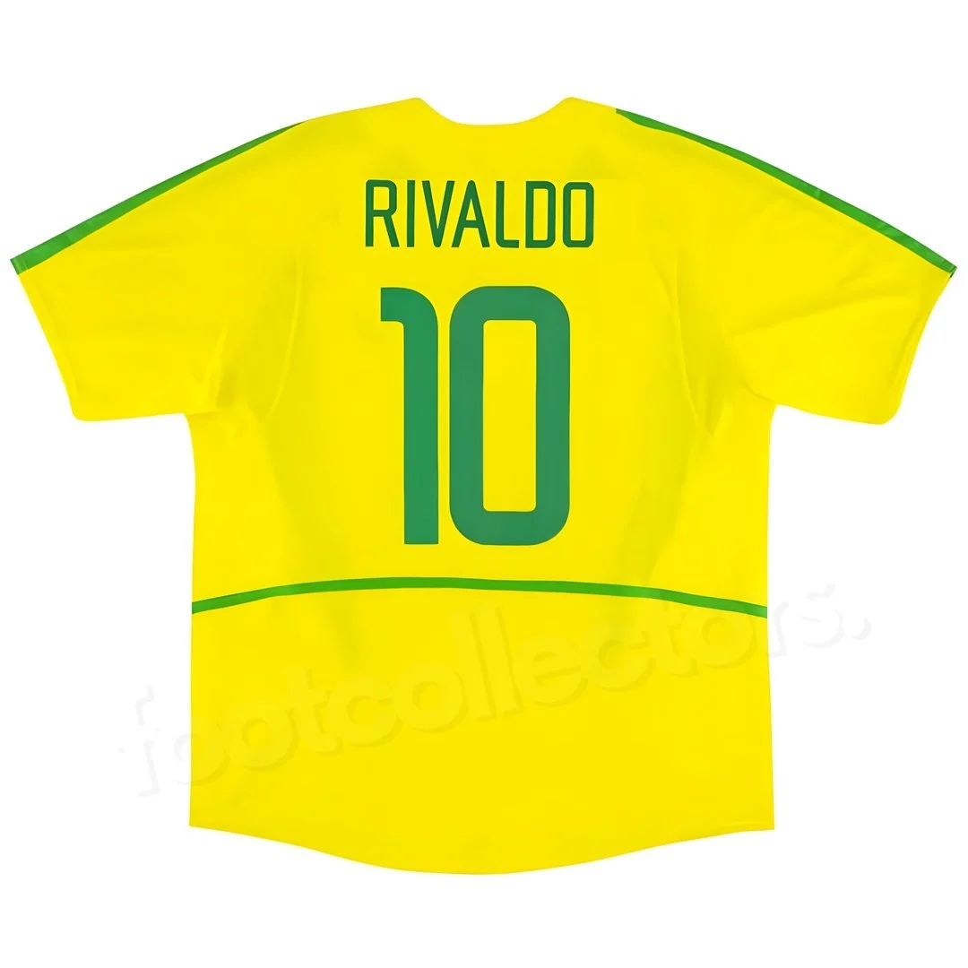Maillot Retro Vintage Brésil Domicile 2002 Rivaldo