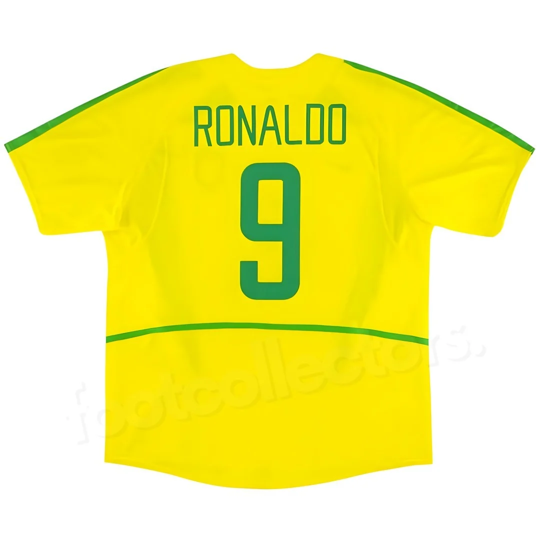 Maillot Retro Vintage Brésil Domicile 2002 Ronaldo