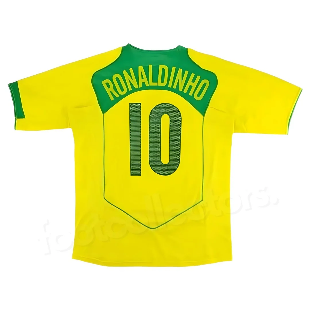 Maillot Retro Vintage Brésil Domicile 2004 Ronaldinho
