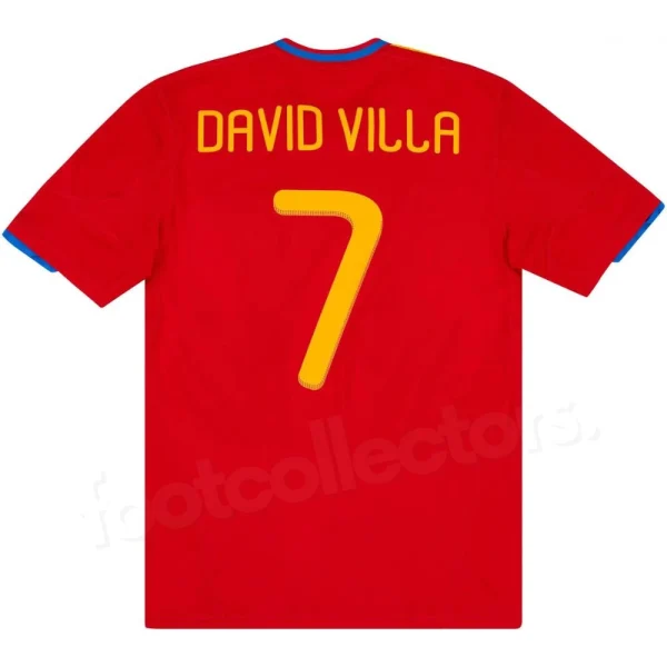 Maillot Espagne Domicile 2009-2010 David Villa
