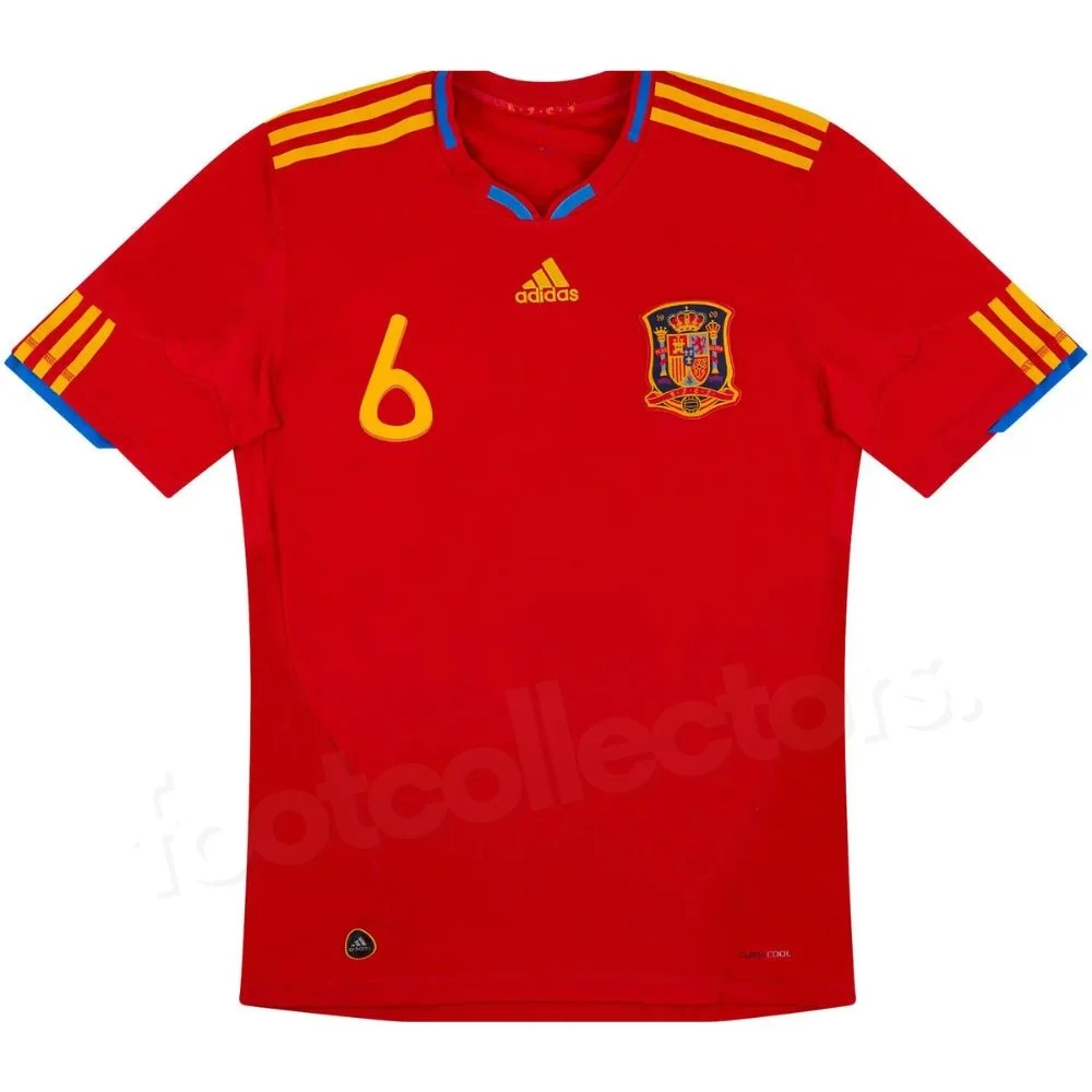 Retro Vintage Spain Home Jersey 2009 2010 Iniesta