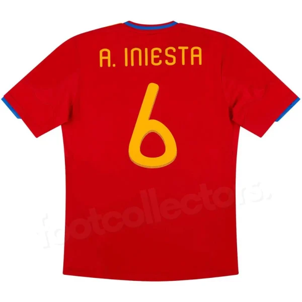 Maillot Espagne Domicile 2009-2010 Iniesta