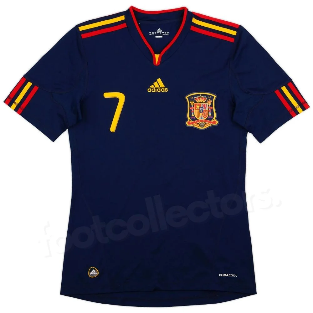 Maillot Retro Vintage Espagne Exterieur 2010 2011 David Villa