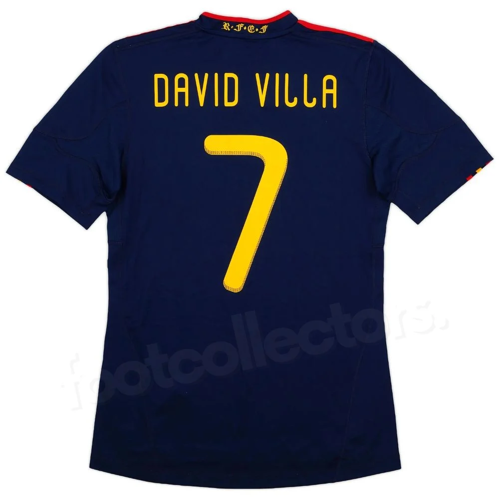 Maillot Retro Vintage Espagne Exterieur 2010 2011 David Villa