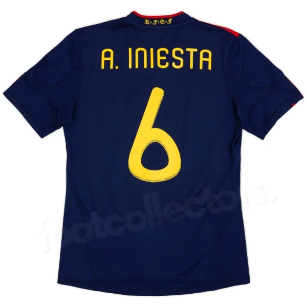 Maillot Espagne Exterieur 2010 2011 Iniesta