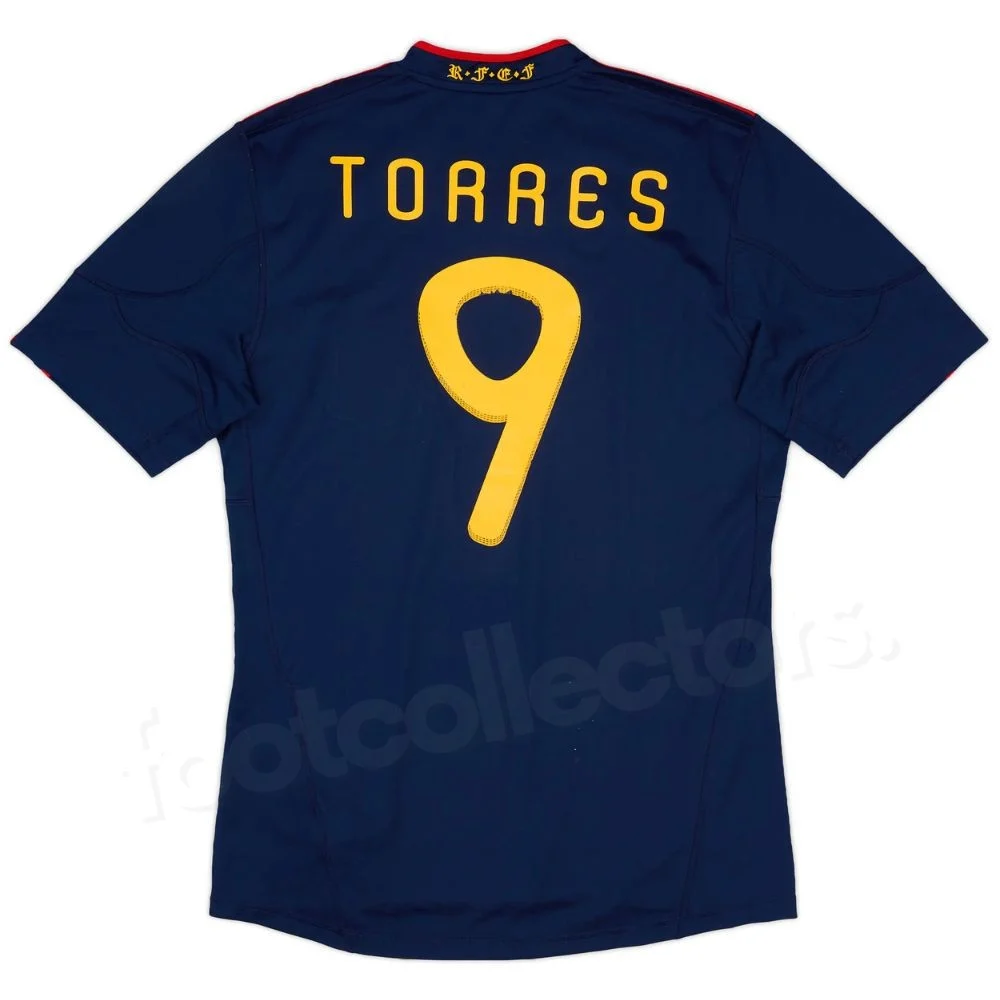Maillot Retro Vintage Espagne Exterieur 2010 2011 Torres