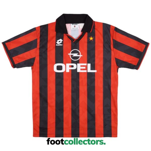 Maillot Retro Vintage Milan AC Domicile 1994 1995