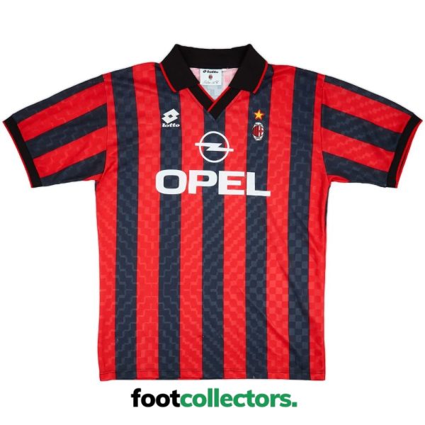 Maillot Retro Vintage Milan AC Domicile 1994 1995 Weah