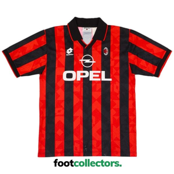 Maillot Retro Vintage Milan AC Domicile 1995 1996