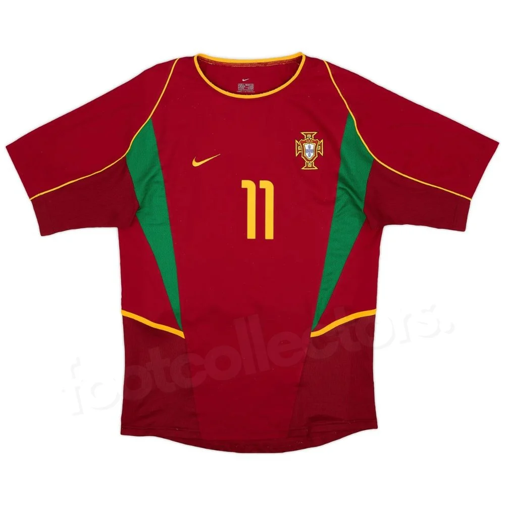 Camiseta retro vintage de local de Portugal 2002-2004 Ronaldo