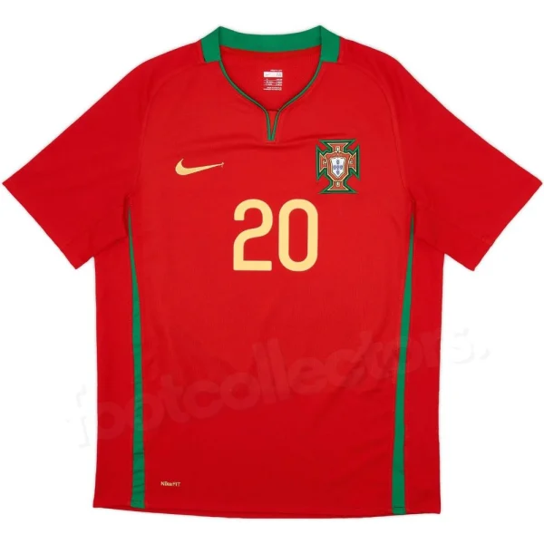 Maillot Retro Vintage Portugal Domicile 2006 2008 Deco