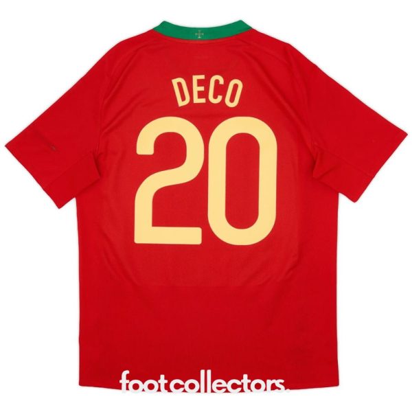 Maillot Retro Vintage Portugal Domicile 2006 2008 Deco