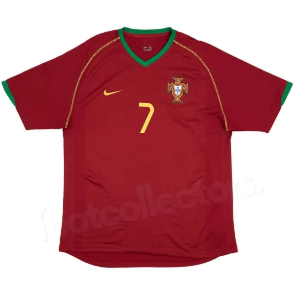 Maillot Retro Vintage Portugal Domicile 2006 2008 Figo