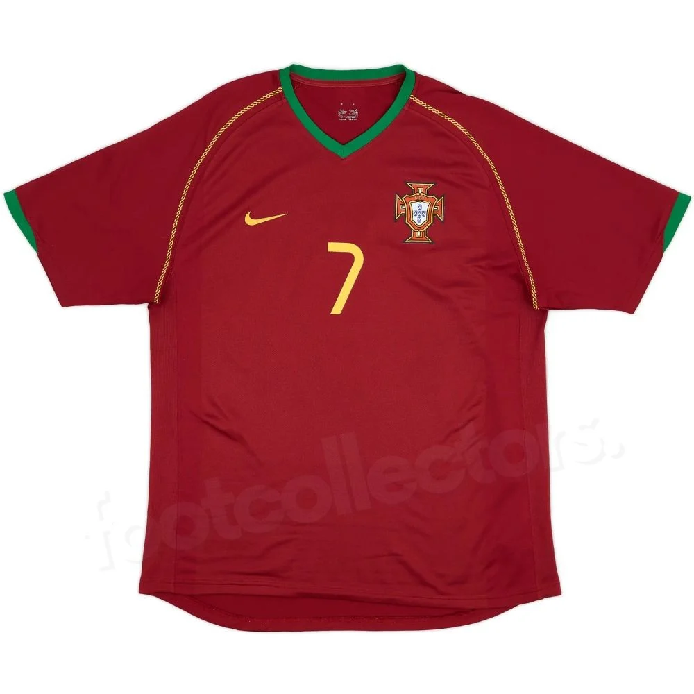 Maillot Retro Vintage Portugal Domicile 2006 2008 Figo