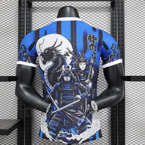 Maillot Japon Dragon Samurai Bleu Match