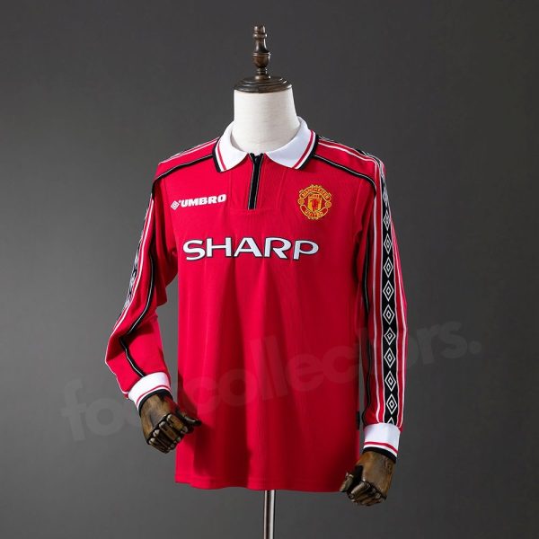 Maillot Manchester United Domicile 1998-1999 Manches Longues