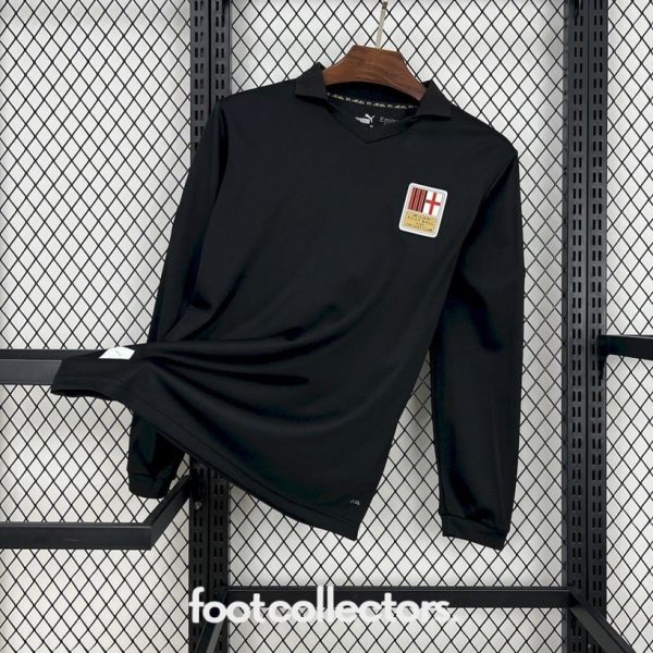 Maillot Milan AC 125 ans Noir Manches Longues