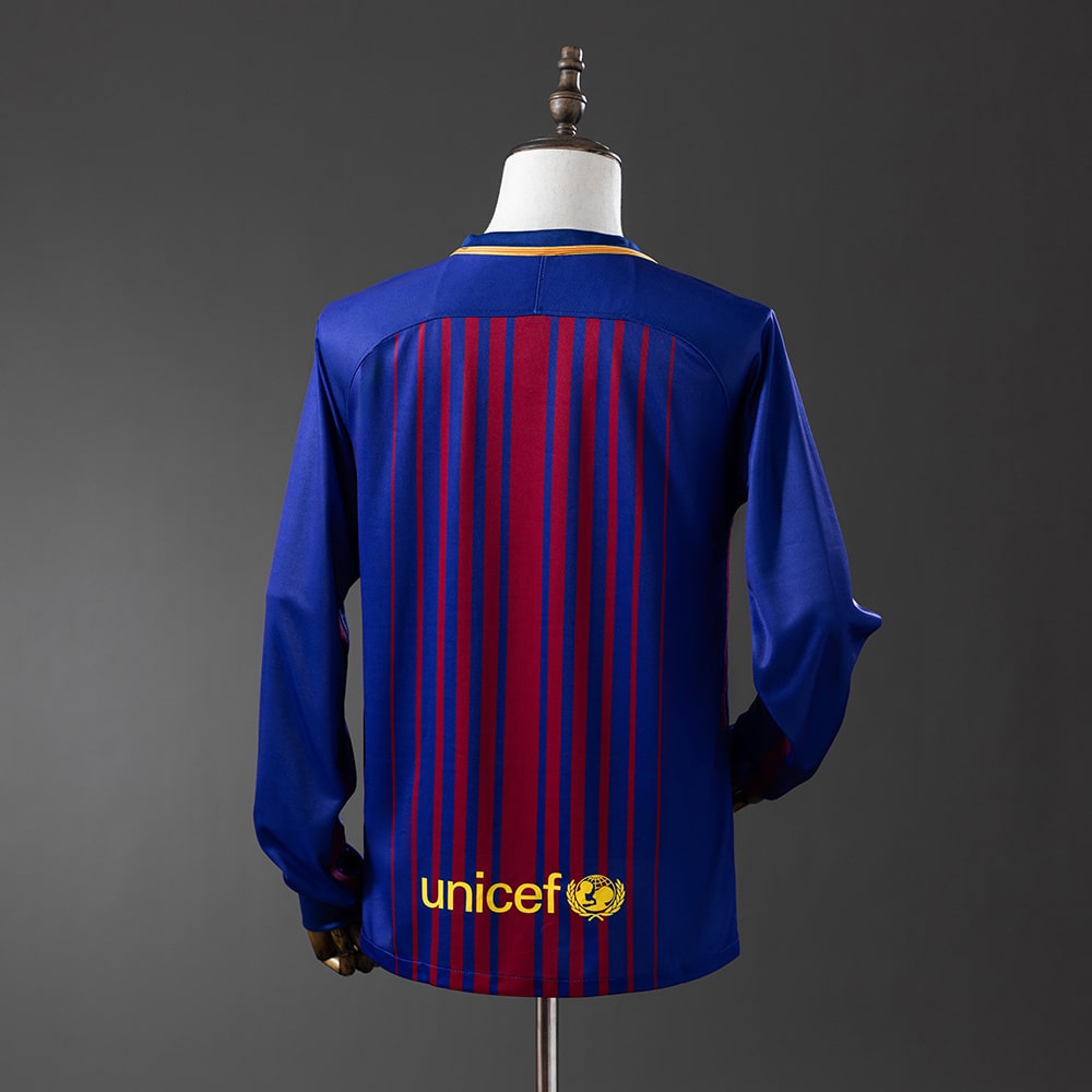 Maillot Barca Barcelone Domicile 2017-2018 Manches Longues (2)