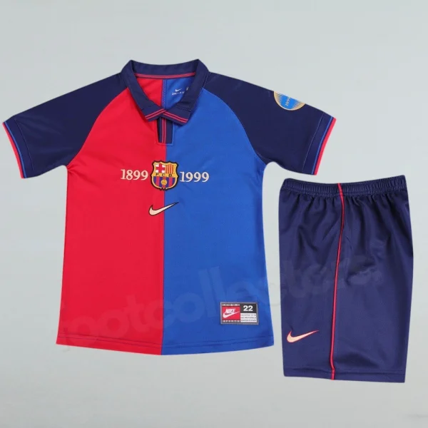 Maillot Enfant Barca Domicile 1999 2000 100 Ans