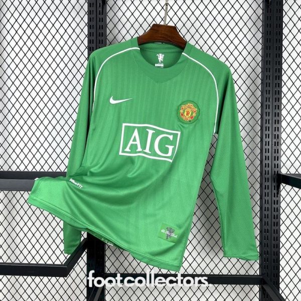 Maillot Manchester United 2007 2008 Gardien Manches Longues