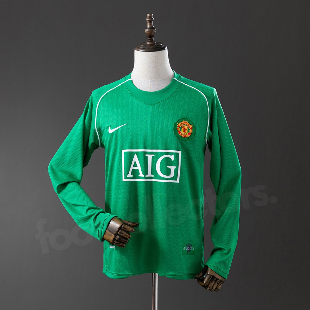 Maillot Manchester United fc 2007 2008 Gardien Manches Longues (1)