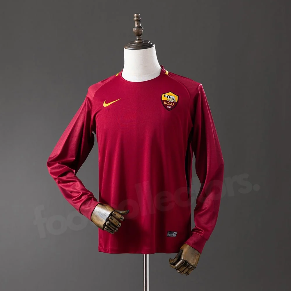 Maillot AS Roma Domicile 2017-2018 Manches Longues (1)