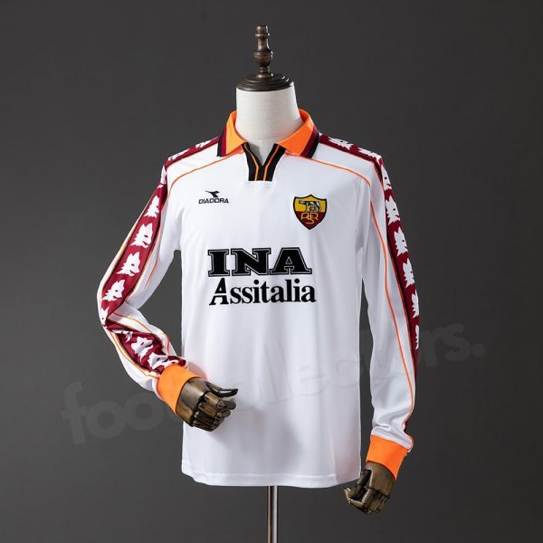 Maillot AS Roma Exterieur 1998-1999 Manches Longues