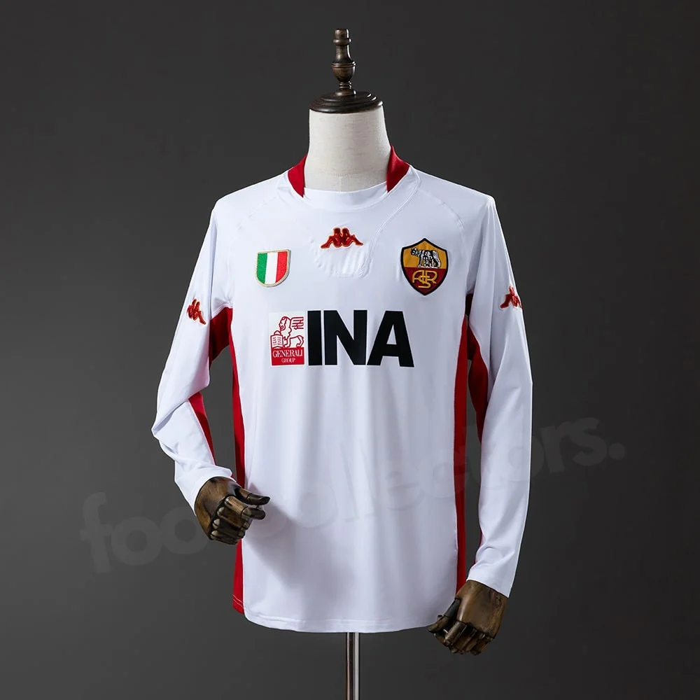Maillot AS Roma Exterieur 2001-2002 Manches Longues (1)