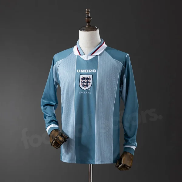 Maillot Angleterre Exterieur 1996 Manches Longues