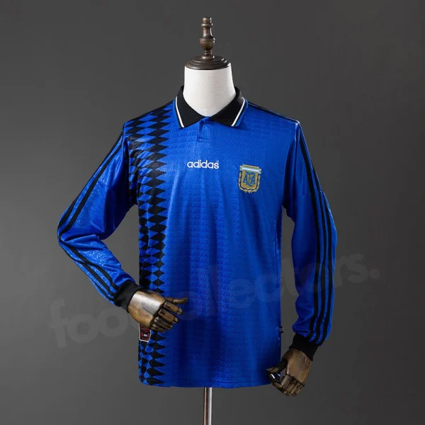 Maillot Argentine Exterieur 1994 Manches Longues