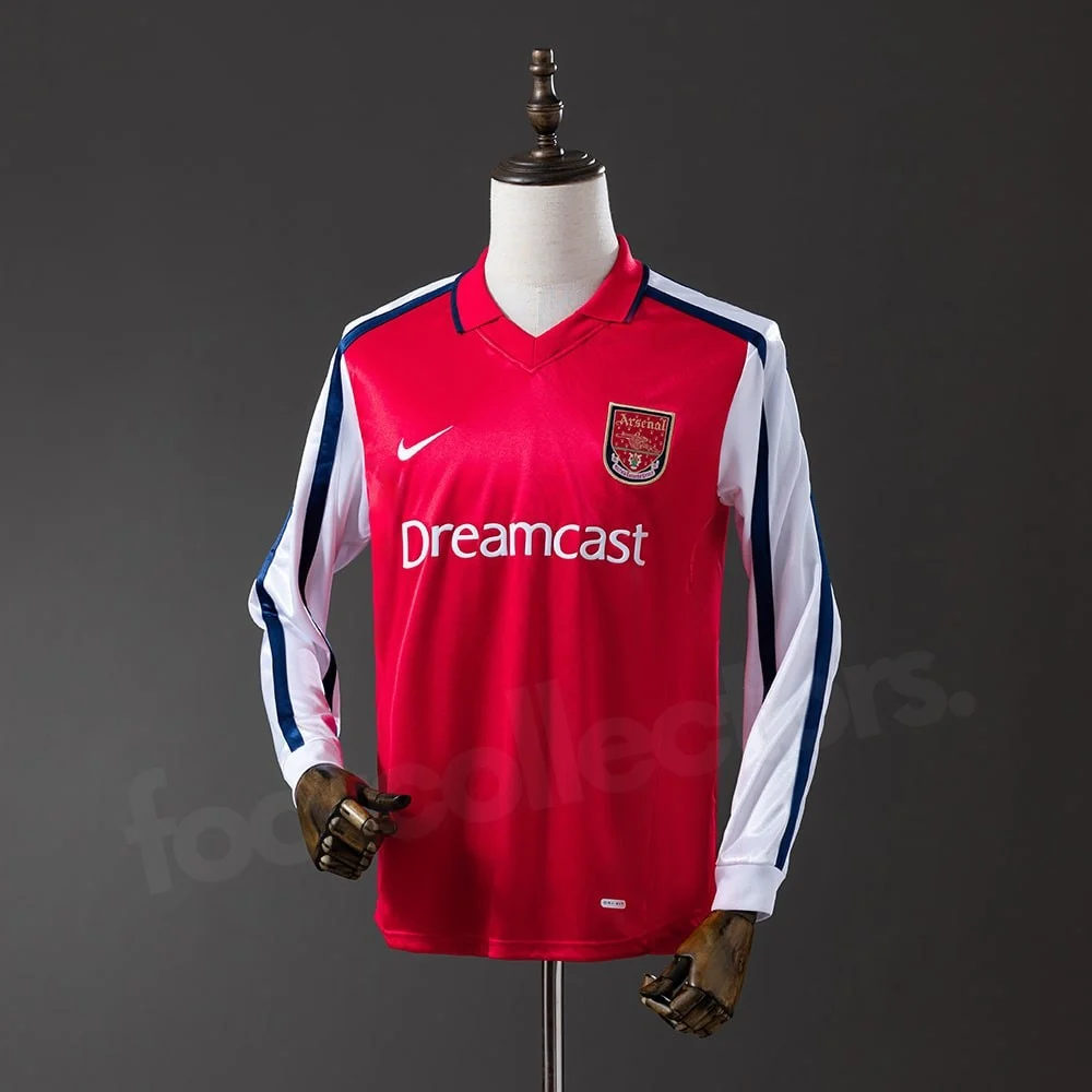 Maillot Arsenal Domicile 2001-2002 Manches Longues
