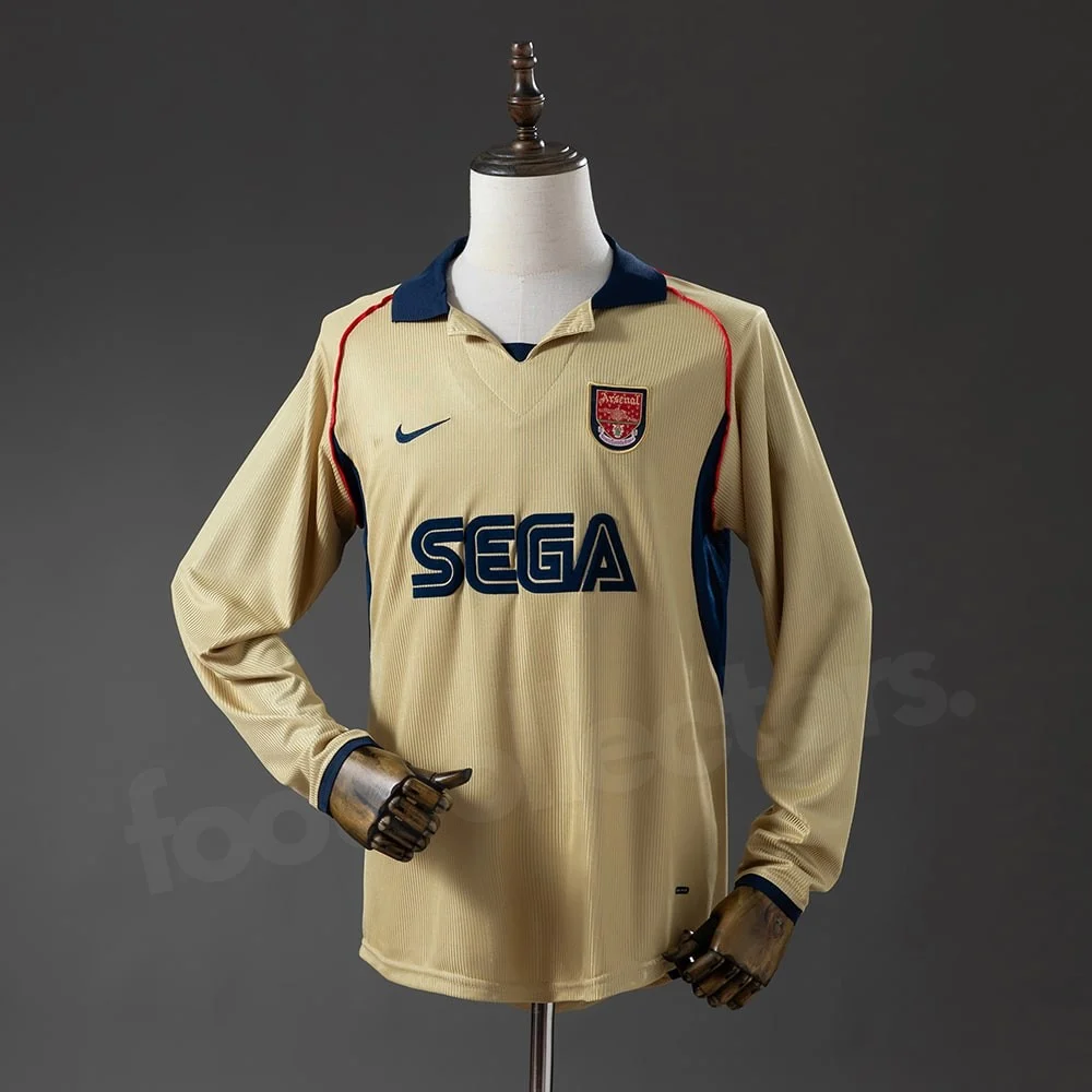 Maillot Arsenal Exterieur 2001-2002 Manches Longues